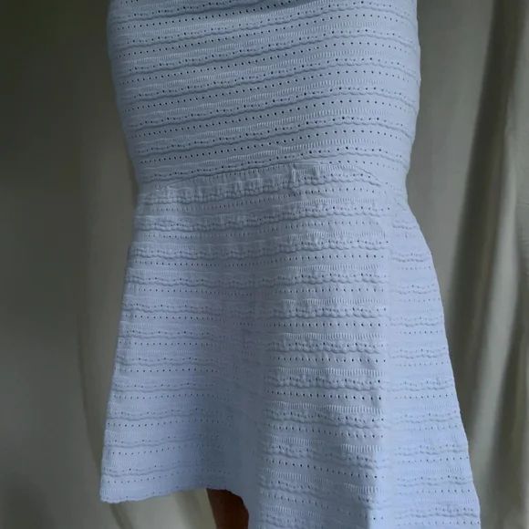 LoveShackFancy Leigh Pointelle Knit Midi Dress - Morning Sky Blue in S Size